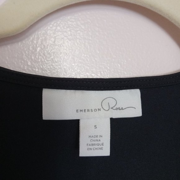 Classic Black - Crossover Front Blouse by Emerson Rose - Picture 3 of 5